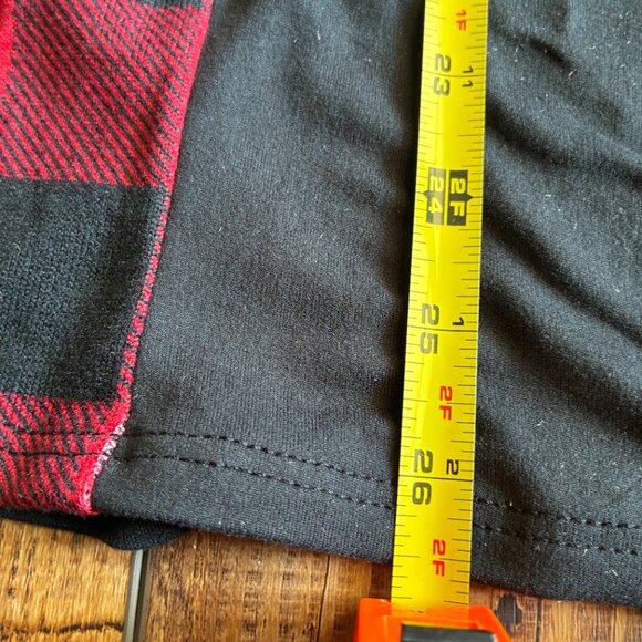 *NEW* Haptics Black and Red Plaid Long Sleeve Tunic Top Holiday, Cozycore L - Picture 6 of 7